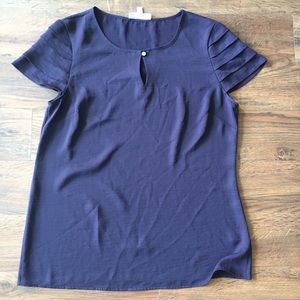 Banana republic purple blouse